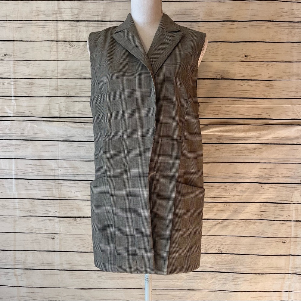Rebecca Minkoff Chic Black and White Wool Sleeveless Vest